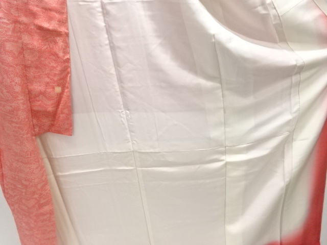  作家物　家屋に草花模様一つ紋江戸小紋着物